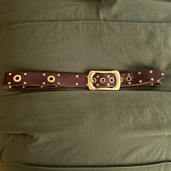 DOLCE AND GABBANA men’s brown leather belt